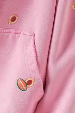 Buy Balenciaga Pink Fruity Zip-up Hoodie in Archetype-fleece For