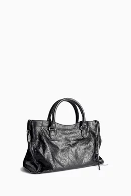 BALENCIAGA★City Ballerina Black Arena Lambskin City ballerina in black Arena lambskin leather