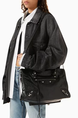 BALENCIAGA★City Ballerina Black Arena Lambskin City ballerina in black Arena lambskin leather