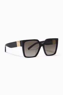 Buy Givenchy Black 4G Oversized Sunglasses in Acetate For  display picture 2