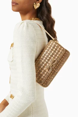 【送料&関税込】self-portrait Rhinestone Chainmail Baguette Self-Portrait Rhinestone Chainmail Baguette Bag | Lyst