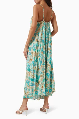 zara green dress linen Audra Slinky Jersey Cut Out Maxi Dress in Emerald Green