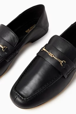 Buy Michael Kors Black Lena Loafers in Leather For Women Online