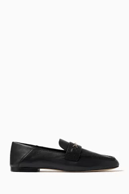 Buy Michael Kors Black Lena Loafers in Leather For Women Online