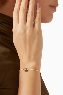 【送料&関税込】Bottega Veneta Yellow Bracelets Bottega Veneta 18K Diamond Torcello Bracelet - 18K Yellow
