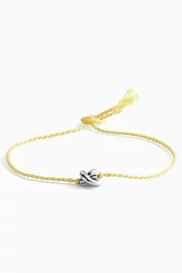 Buy Bottega Veneta Yellow Friendship Bracelet in Silk