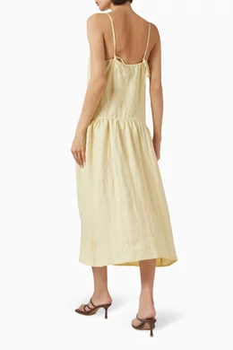 deiji studios halter dress Deiji Studios Seamed Halter Dress in Sepia Sepia / L