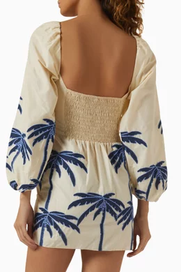 Buy Johanna Ortiz Neutral The Power Of The Sea Mini Dress in Cotton-blend  For Women Online | Ounass Saudi