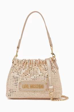 Buy Love Moschino Gold Mini Sparkling Top-handle Bag in Faux
