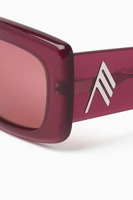 Buy The Attico Burgundy x Linda Farrow Marfa Square  display picture 1