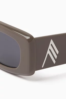 Buy The Attico Grey x Linda Farrow Mini Marfa Rectangle  display picture 1