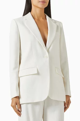 Buy SANDRO Neutral Sequin-embellished Blazer in Viscose Blend For