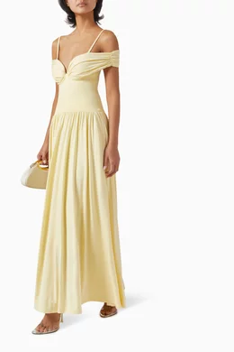 simkhai amarantha off-the-shoulder stretch-jersey maxi dress Buy Yellow Off-shoulder in Jersey For Women Online patron de couture pour bébé