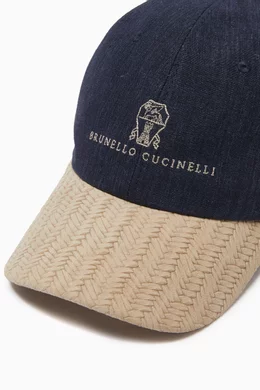 Buy Brunello Cucinelli Blue Logo-embroidered Baseball Cap in