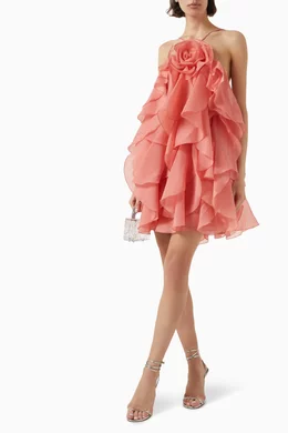 Buy Aje Orange Pandorea Layered-ruffle Mini Dress For Women Online | Ounass  Saudi