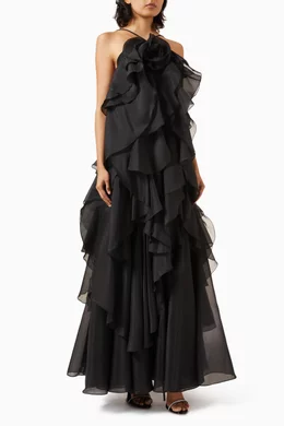 【AJE】ブラウンレイヤードマキシフリルPandorea Layered Dress Pandorea Layered Maxi Dress | Carob | Aje – Aje ROW
