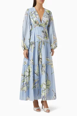 anyone but you sydney blue dress Aje behold maxi dress  Rent and Rotate