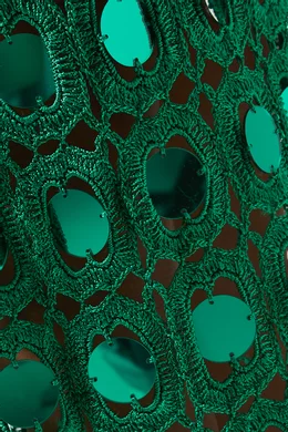green emerald velvet dress Leslie Amon Laurie Mini Dress main image 0