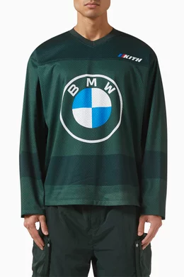 Buy Kith Green x BMW Malik Sweatshirt in Mesh Jersey For Men