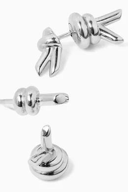 イヤリング Bottega Veneta KNOT STUD EARRINGS Bottega Veneta® Women's Knot Stud Earrings in Silver. Shop