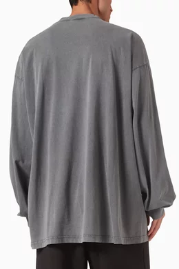 Buy Balenciaga Black Tbilisi Large Fit T-shirt in Tubular Jersey