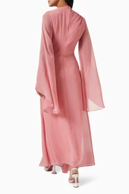 knee length dresses for ladies HAUSOS MAXI DRESS IN BALLET CHIFFON  DE LA VALI OFFICIAL
