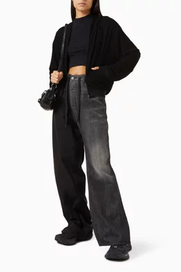 Buy Balenciaga Black BB Garderobe Zip Hoodie in Velvet-crepe For