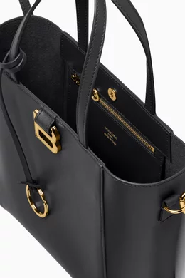 Buy Balenciaga Black Small Hourglass Soft Tote Bag in