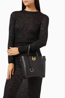 【関税込み】balenciaga TOTE HOURGLASS SOFT' SMALL HANDBAG Women's Hourglass Soft Tote Bag Small in Black | Balenciaga US