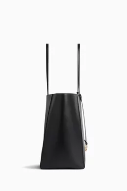 Buy Balenciaga Black Large Hourglass Soft Tote Bag in Smooth