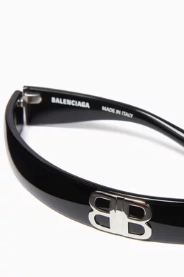 Buy Balenciaga Black Country Club BB Headband in Acetate For Men