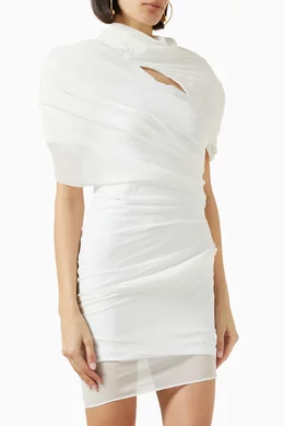 Buy Jacquemus White La Robe Castagna Mini Dress For Women