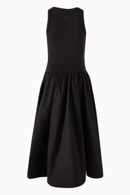 Buy DKNY Black Logo Embroidered Midi Dress in Cotton For Girls Online |  Ounass Saudi