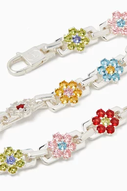 Buy Hatton Labs Multicolour Daisy Tennis Bracelet in Sterling