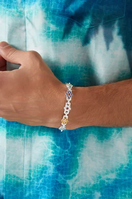 Buy Hatton Labs Multicolour Daisy Tennis Bracelet in Sterling