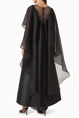 Buy Alize Black Sparkle Tulle A-line Maxi Dress in Satin For Women Online |  Ounass Saudi