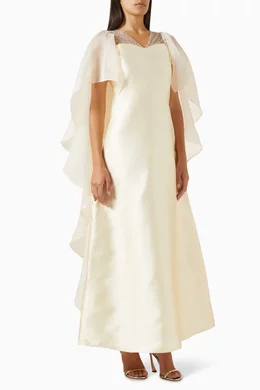 smocked linen maxi dress West K Womens Lauren Strappy Smocked-back Linen Dress - Small main image 1
