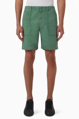 Buy PS Paul Smith Green Chino Shorts in Cotton For Men Online