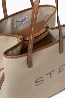 関税送料無料【Stella McCartney】Bananatex shoulder tote Buy Stella McCartney Brown Logo Tote Bag in Bananatex
