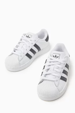 Buy adidas White Superstar II Sneakers in Leather For Boys Online | Ounass  Saudi