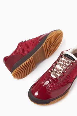 Buy Stella McCartney Red S-wave Sport Sneakers in Mesh For Women