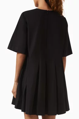 Buy COS Black Pleated Cotton Mini Dress For Women Online | Ounass Saudi