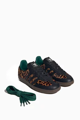 Buy adidas Brown Samba Cheetah-print Sneakers in Pony-hair For Women Online  | Ounass Saudi