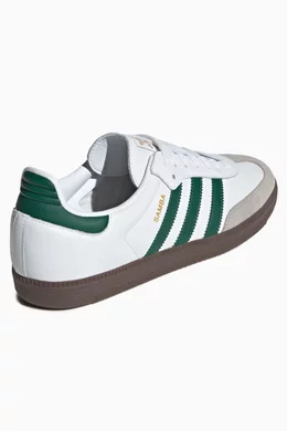 adidas gazelle silver green womens adidas Women's Samba OG Orbit Green / Cream White main image 1