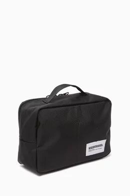Buy Neighborhood Black Travel Pouch in Nylon For Men Online