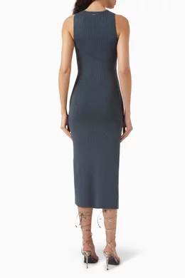 Buy Toccin Green Abigail Sarong Midi Dress in Knit For Women Online |  Ounass Saudi