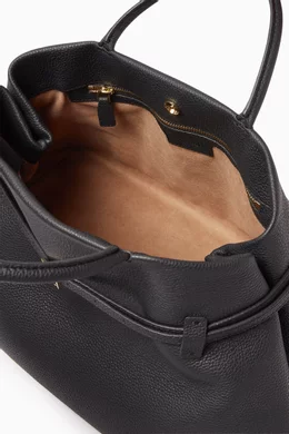 Buy Manu Atelier Black Le Cambon 40 Tote Bag in Grained