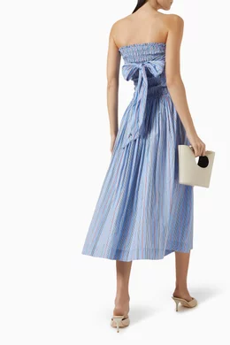 Buy Damson Madder Blue Mia Midi Dress in Cotton For Women Online | Ounass  Saudi