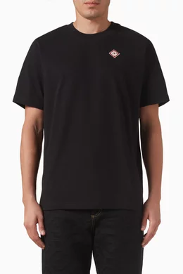 トップス casablanca DIAMOND LOGO PATCH T-SHIRT casablanca-designer-White-