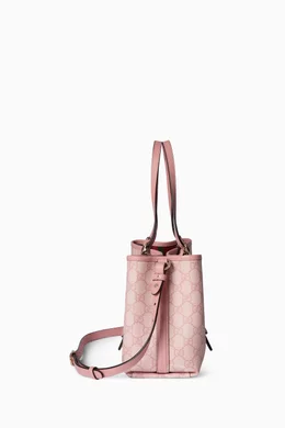Buy Gucci Pink Small Tote Bag in GG Canvas For Women Online